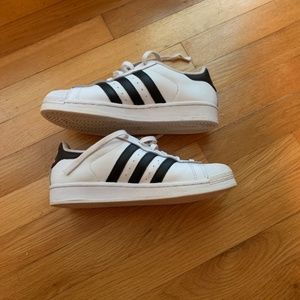 Adidas gold star black stripe sneakers